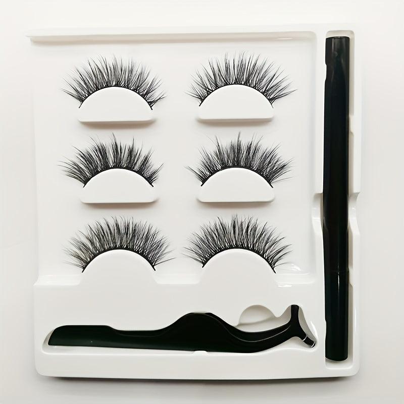 Eyelash Extension Kit Magic Eyeliner Pen 3D False Lashes Mink Lashes Set