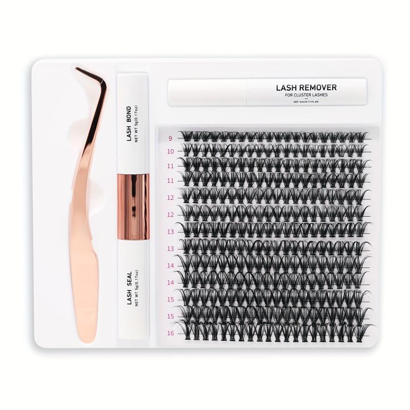 260pcs Mix C D Curl Cluster Lashes 9-16mm Soft & Natural False Eyelashes