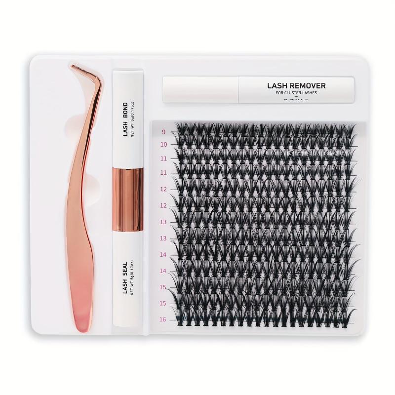 260pcs Mix C D Curl Cluster Lashes 9-16mm Soft & Natural False Eyelashes