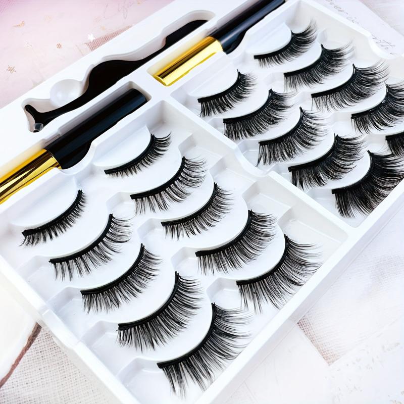 10 Pairs Natural Long Lasting Magnetic Eyelashes Kit