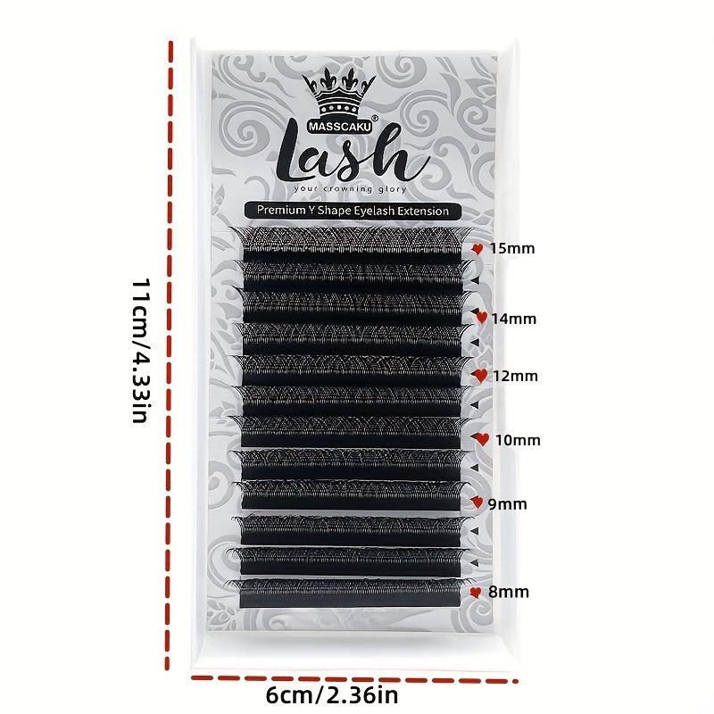 15mm YY Shape Individual Lashes Soft Natural Look False Eyelashes DIY Extension