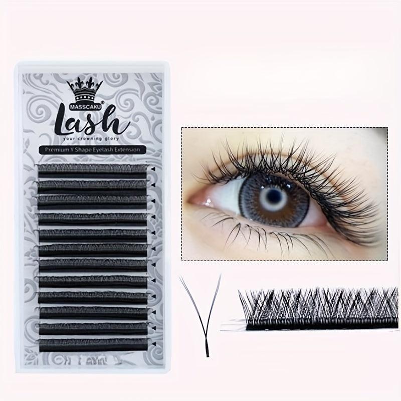15mm YY Shape Individual Lashes Soft Natural Look False Eyelashes DIY Extension