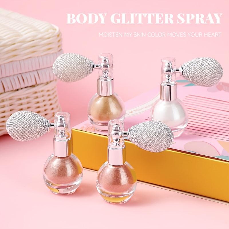 4-in-1 Body Glitter Spray Glossy Highlighter & Concealer Powder