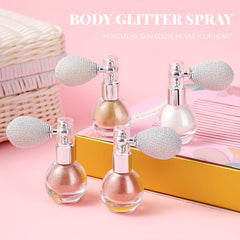 4-in-1 Body Glitter Spray Glossy Highlighter & Concealer Powder