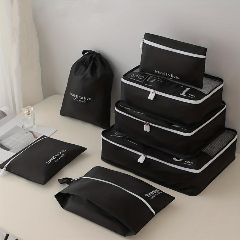 7pcs Cosmetic Bag Travel Storage Organizer Luggage Storage Bag
