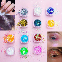 12-Piece Holographic Chunky Glitter Set for Resin Art and Crafts