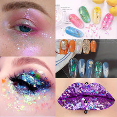 12-Piece Holographic Chunky Glitter Set for Resin Art and Crafts