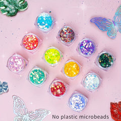 12-Piece Holographic Chunky Glitter Set for Resin Art and Crafts