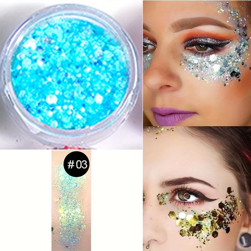 20 Colors Body Glitter Face Sequins Shimmer Eyeshadow Makeup