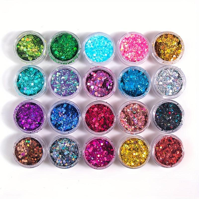 20 Colors Body Glitter Face Sequins Shimmer Eyeshadow Makeup