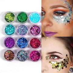 20 Colors Body Glitter Face Sequins Shimmer Eyeshadow Makeup