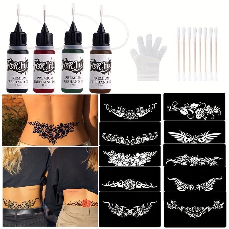 Waterproof Sweatproof Body Paint Pigment Paste - Hand Pattern Template