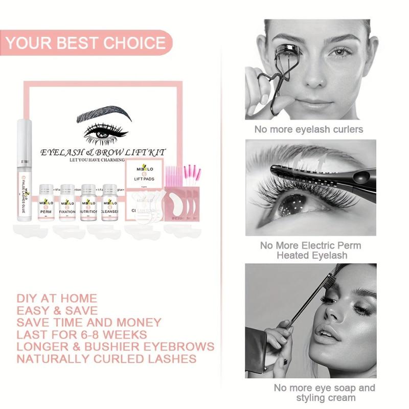 Professional Eyebrow Lift & Curling Kit for Fuller Brows & Curled Lashes