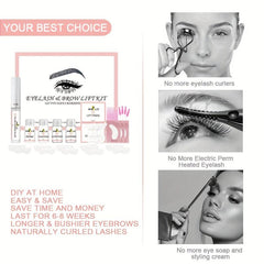 Professional Eyebrow Lift & Curling Kit for Fuller Brows & Curled Lashes