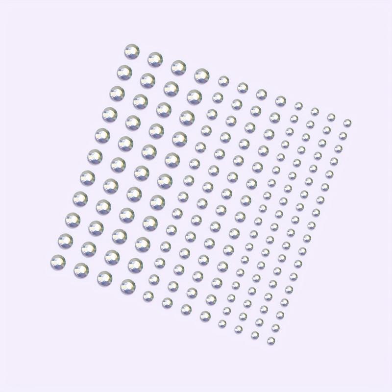 144 Pcs Purple Face Stickers Jewelry Pearl Stickers Face Makeup