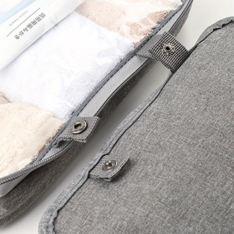 4-In-1 Folding Makeup Organizer Toiletry Bag with Hanging Hook for Travel