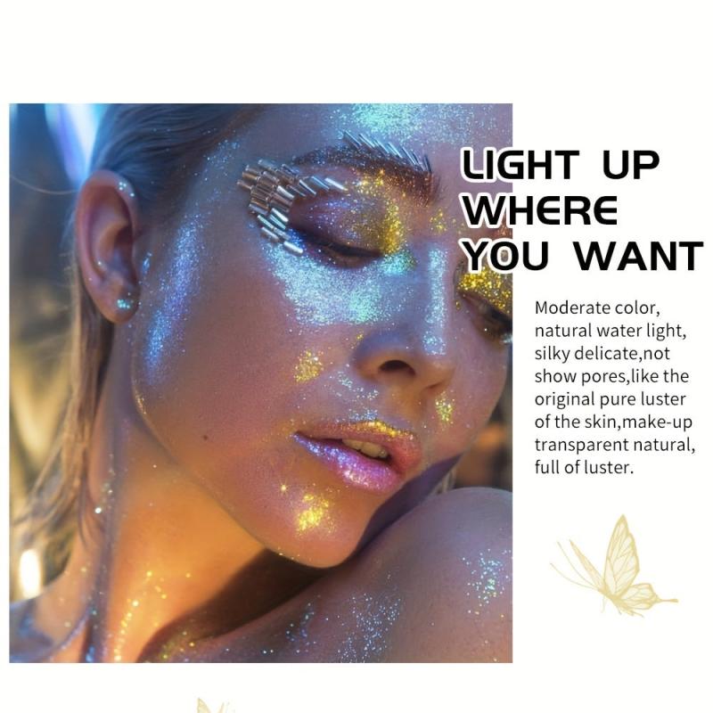 Body Highlighting Powder Natural Finish Glitter Blusher