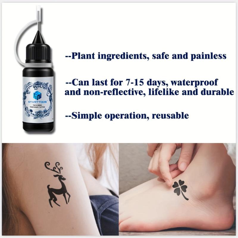 2 Sheets A4 Tattoo Stencil + 1 Bottle Tattoo Dye Paste