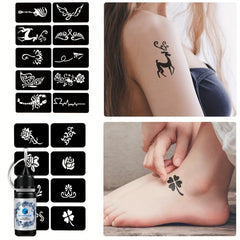 2 Sheets A4 Tattoo Stencil + 1 Bottle Tattoo Dye Paste