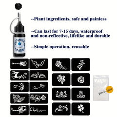 2 Sheets A4 Tattoo Stencil + 1 Bottle Tattoo Dye Paste