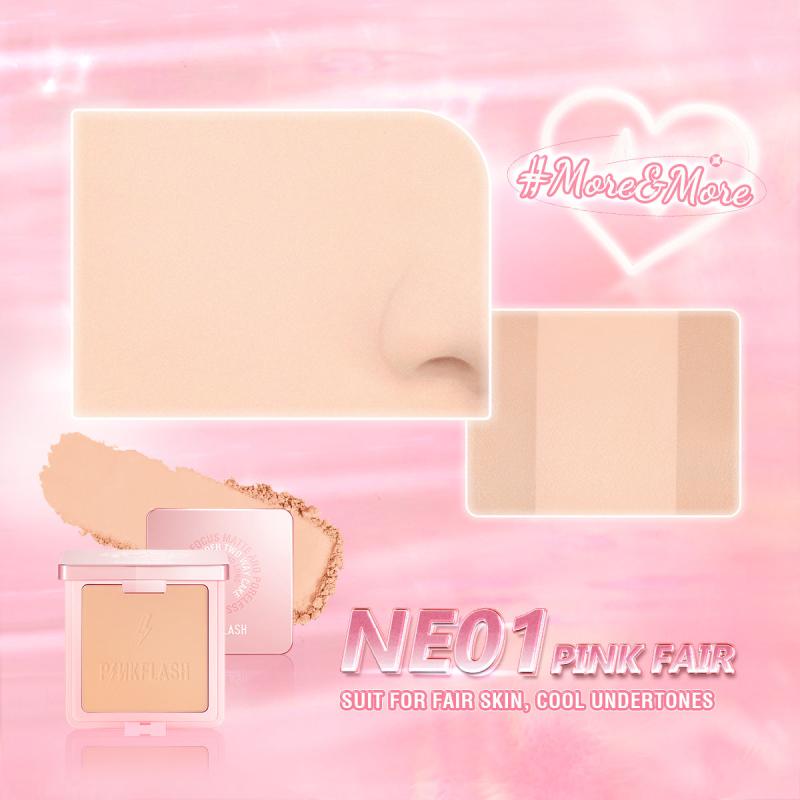 PINKFLASH Matte Powder Cake - High Coverage Lightweight