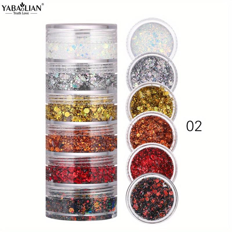 Glitter Gel Kit Sparkles Face Body Eyes Lips Nails Hair Fairy Makeup