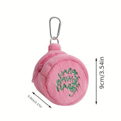 Mini Plush Makeup Bag Headphone Organizer Coin Purse Hanging Bag