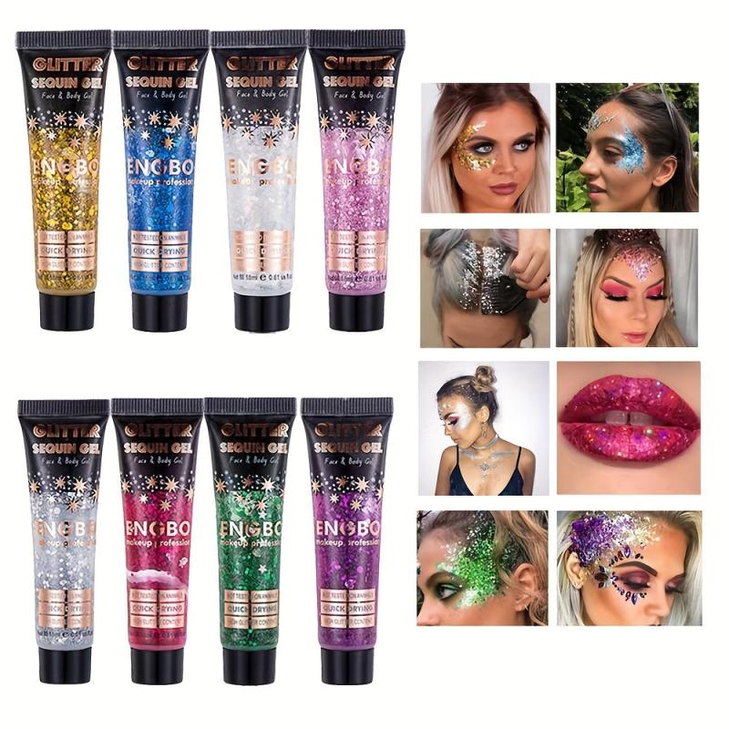 Sequins Eye Cream Face Body Flash Eye Shadow Dazzling Night Club Cream