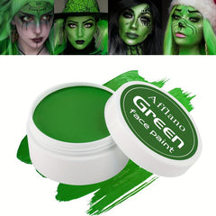 Professional Green Face Body Paint Cream For Adults Halloween Cosplay
