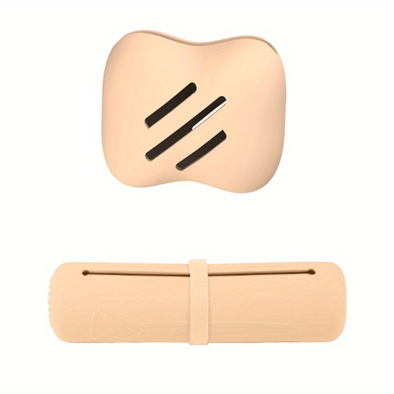 Silicone Makeup Brush & Sponge Holder Set - Anti Fall Out Travel Case Organizer