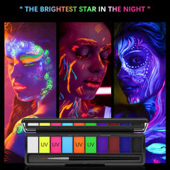 Water Activated Body Painting Palette for Halloween Cosplay