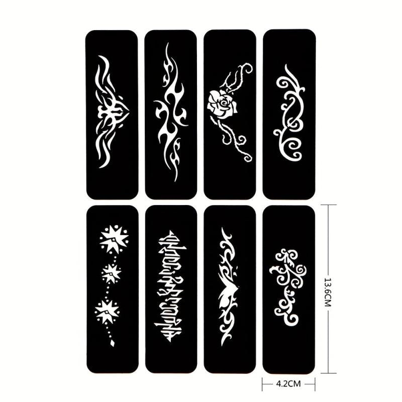 2 Sheets A4 Hollow Tattoo Stencil & 1 Bottle Tattoo Dye Paste