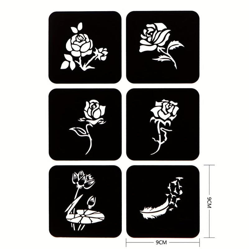 2 Sheets A4 Hollow Tattoo Stencil & 1 Bottle Tattoo Dye Paste