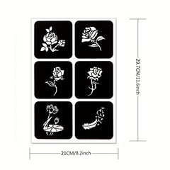 2 Sheets A4 Hollow Tattoo Stencil & 1 Bottle Tattoo Dye Paste