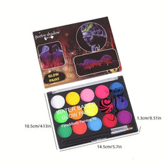 15 Brush Body Painting Makeup Kit Neon Luminous