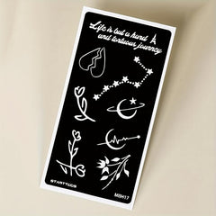 Hollow Out Templates with Dye Cream Flowers & Butterflies Word Pattern