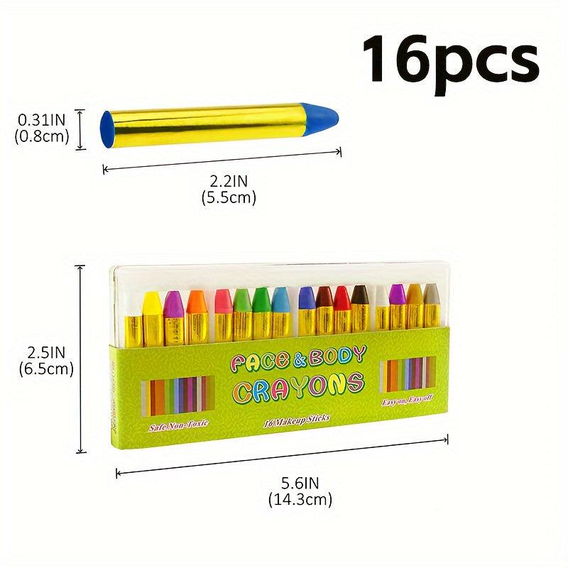 Face Paint Crayons 16 36 Pcs Makeup Sticks Professtional Face Painting Kit