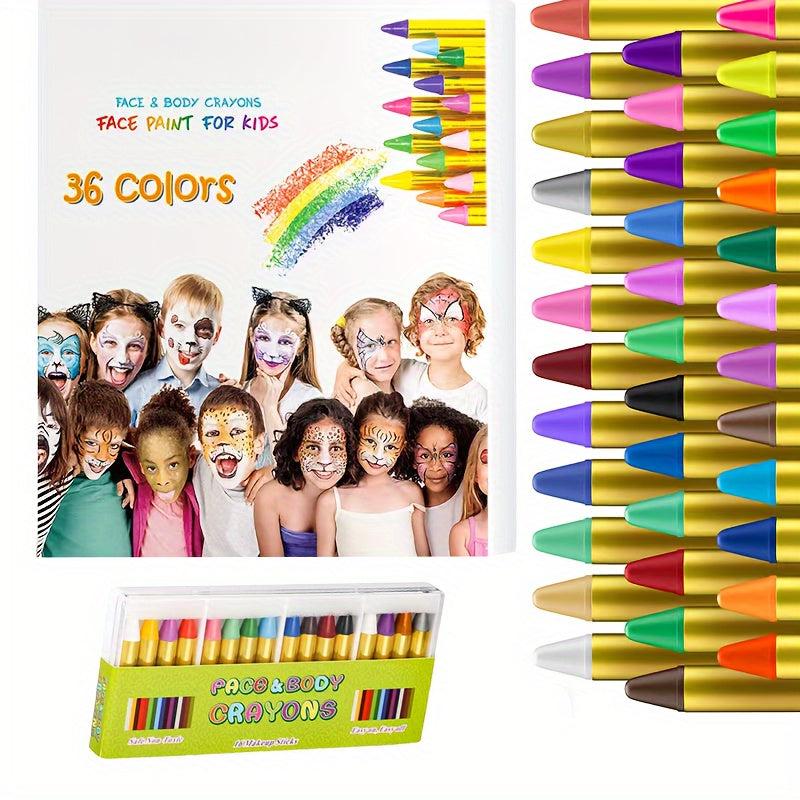 Face Paint Crayons 16 36 Pcs Makeup Sticks Professtional Face Painting Kit