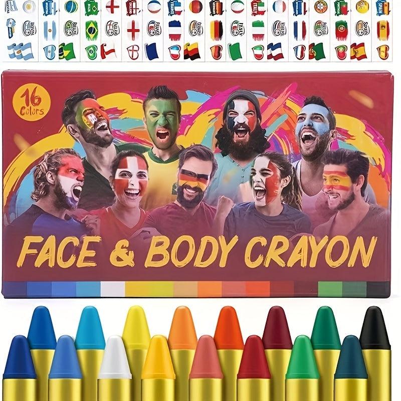 Face Paint Crayons 16 36 Pcs Makeup Sticks Professtional Face Painting Kit