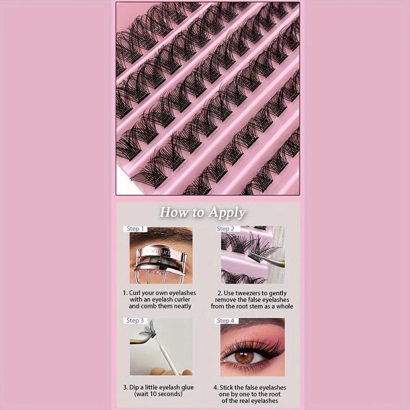 10 Rows Mix Curl Cluster Lashes Individual Soft&Natural False Eyelashes