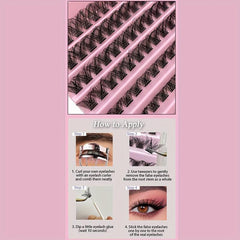 10 Rows Mix Curl Cluster Lashes Individual Soft&Natural False Eyelashes