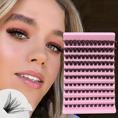 10 Rows Mix Curl Cluster Lashes Individual Soft&Natural False Eyelashes