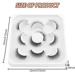 5 Pairs Natural False Eyelashes Slender & Fluffy for Eye Makeup