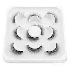 5 Pairs Natural False Eyelashes Slender & Fluffy for Eye Makeup