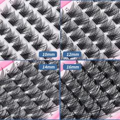 Lash Cluster 72 Pcs 8-16mm Eyelash Clusters Volume Wispy Lashes