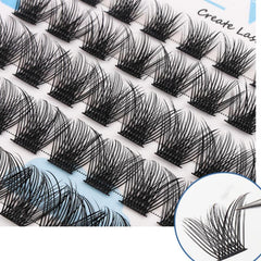 Lash Cluster 72 Pcs 8-16mm Eyelash Clusters Volume Wispy Lashes