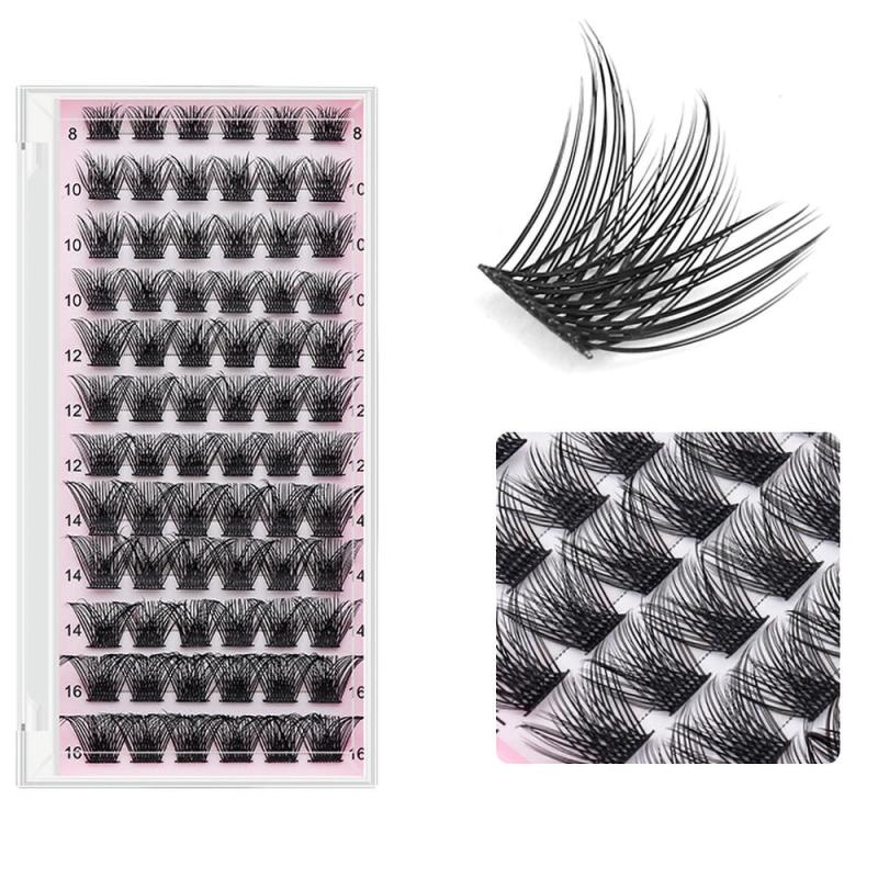 Lash Cluster 72 Pcs 8-16mm Eyelash Clusters Volume Wispy Lashes