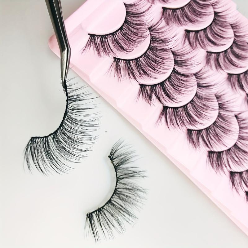 10 Pairs 3D Curling Fluffy Soft False Eyelashes Natural Look
