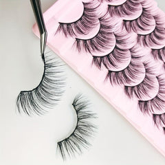 10 Pairs 3D Curling Fluffy Soft False Eyelashes Natural Look
