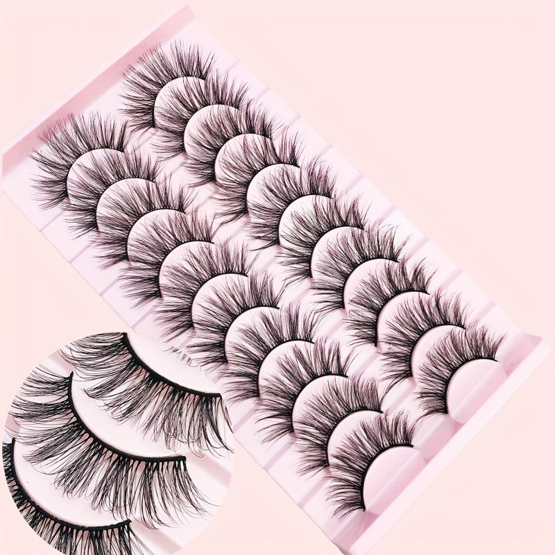 10 Pairs 3D Curling Fluffy Soft False Eyelashes Natural Look